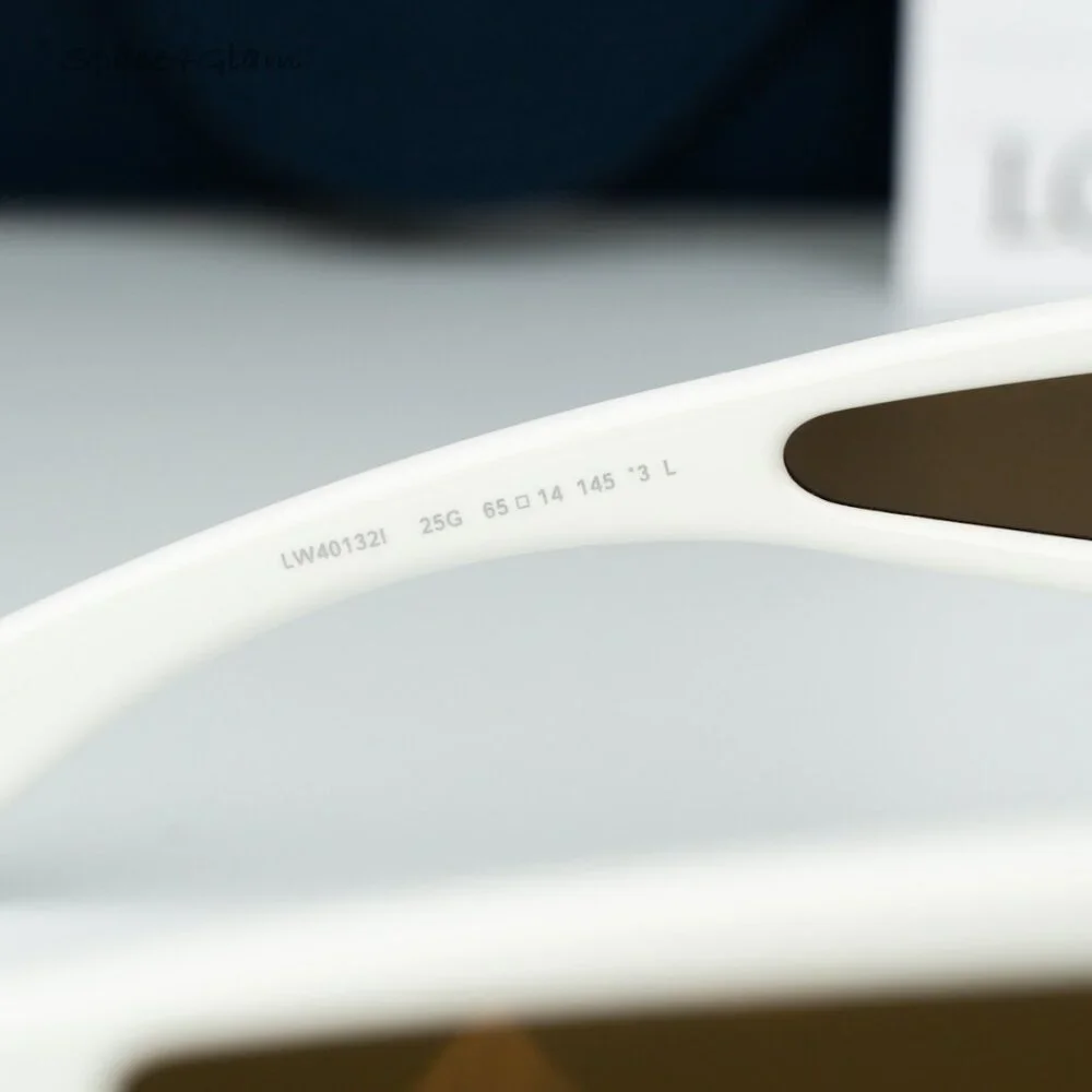 Loewe Men Sunglasses White Brown Gold Mirror Pilot LW40132I 25G NEW AUTHENTIC